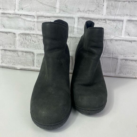 Timberland Tillston Leather Ankle Boots Lug Sole Weatherproof Size 10 Black Nubu - Picture 3 of 12